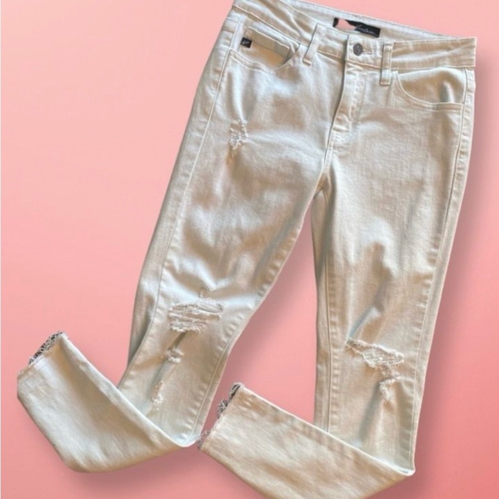 Women's Light Mint Green KanCan Distressed Jeans